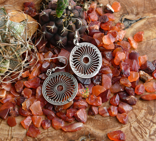 Silver Chakra Earrings