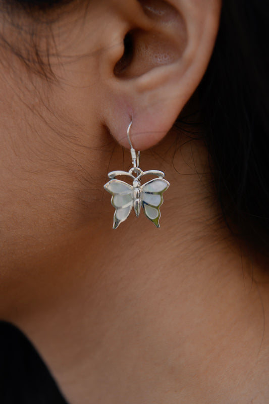 Mother-of-Pearl Butterfly Earrings