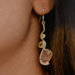 Rose Quartz-Citrine Silver Earrings