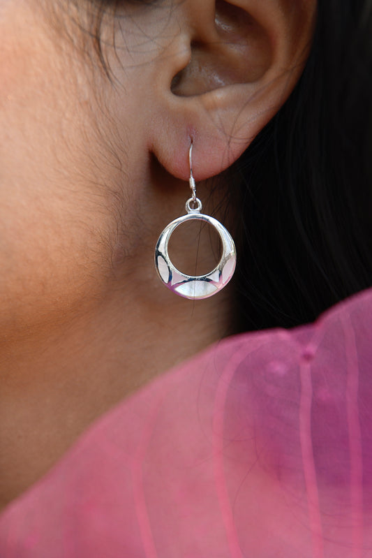 Mother-of-Pearl Spiral Earrings