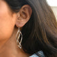 Silver Twisted Leaf Earrings