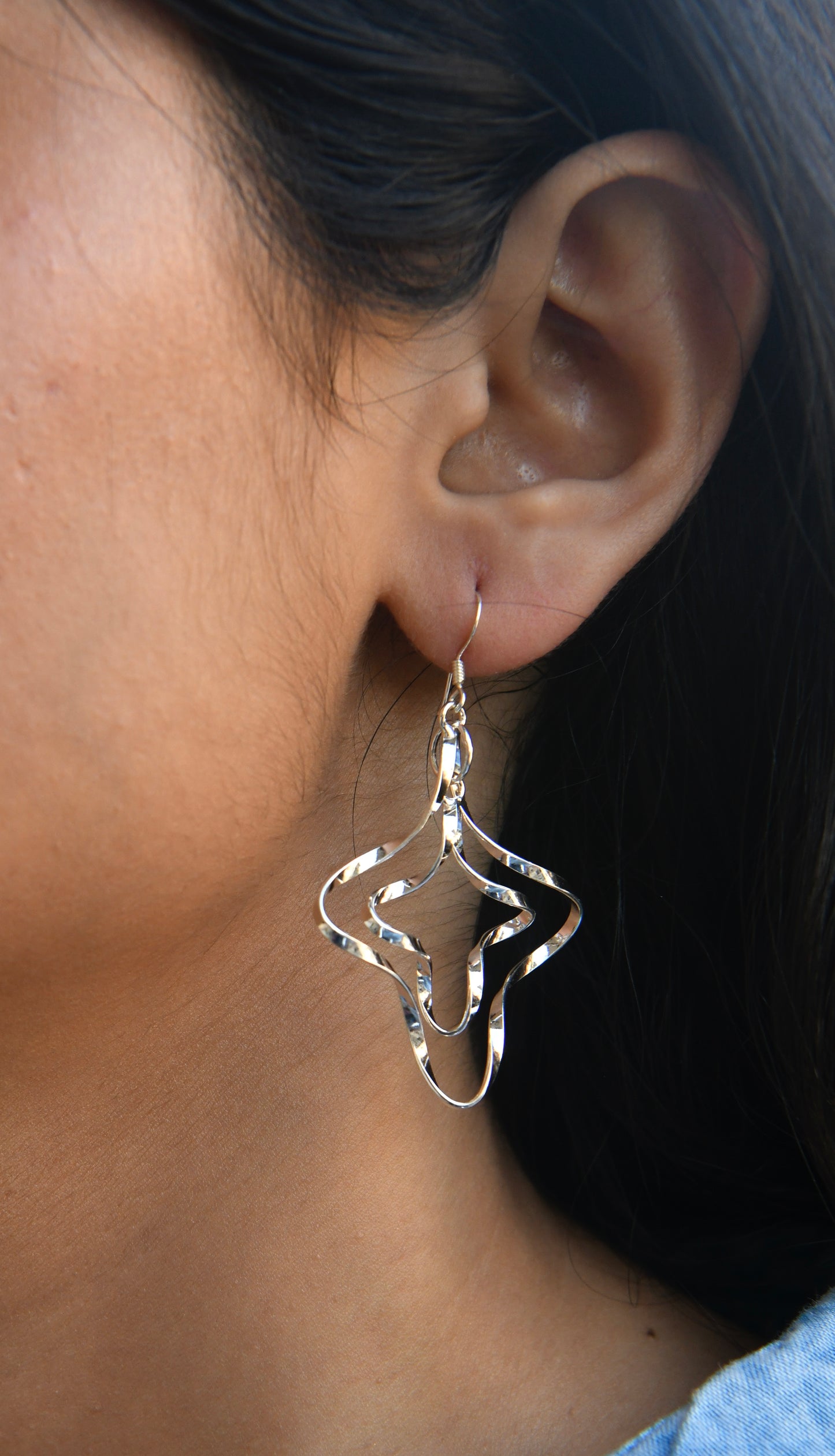 Silver Stars Earrings