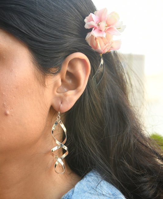 Silver Twist Earrings III