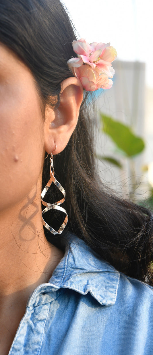 Silver Twist Earrings II