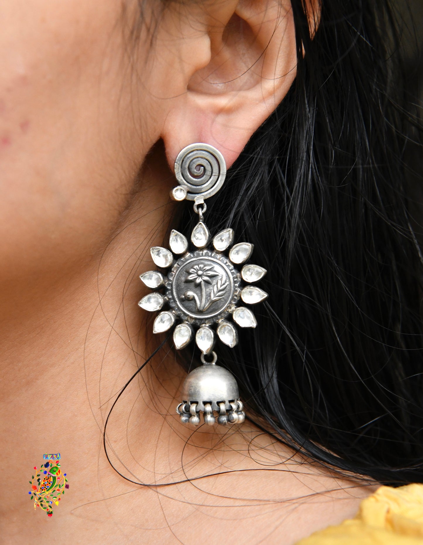 Tribal Hibiscus Earrings
