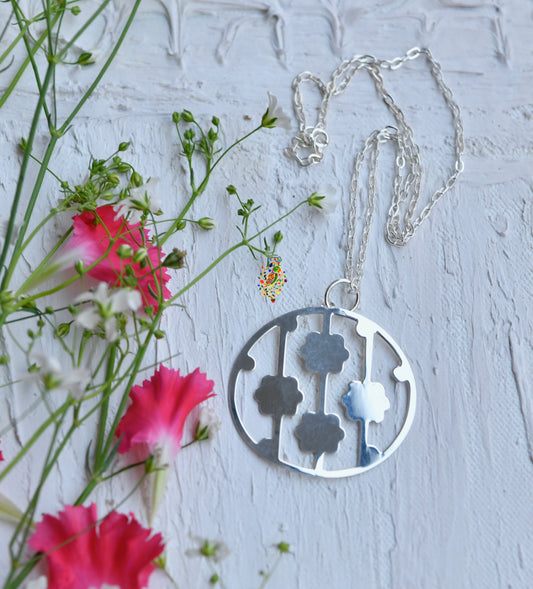 Flowered Circle Pendant