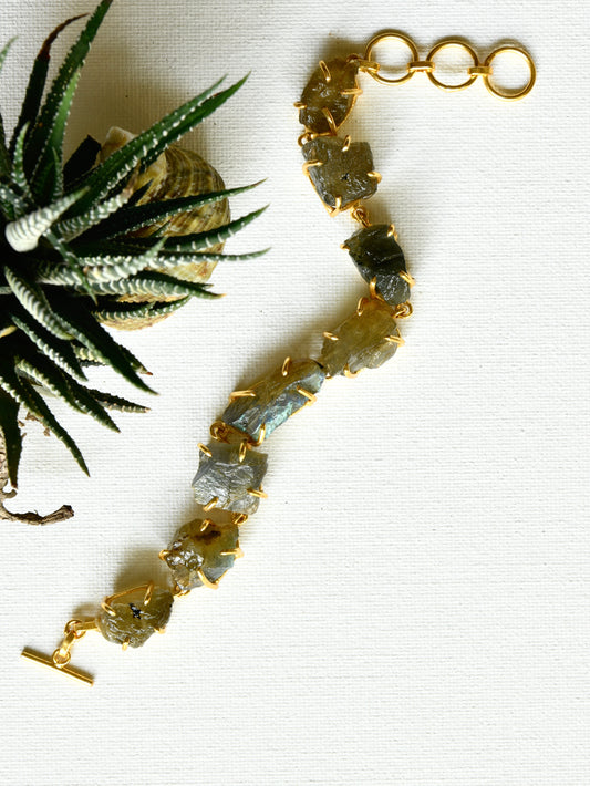 Uncut Labradorite Bracelet