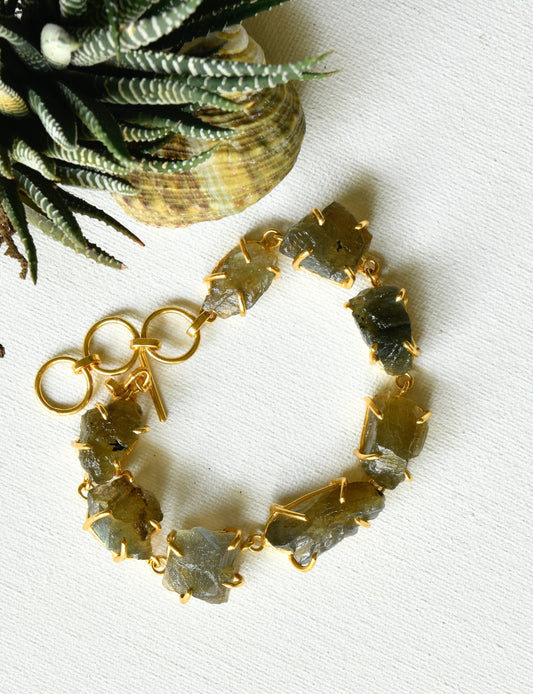 Uncut Labradorite Bracelet