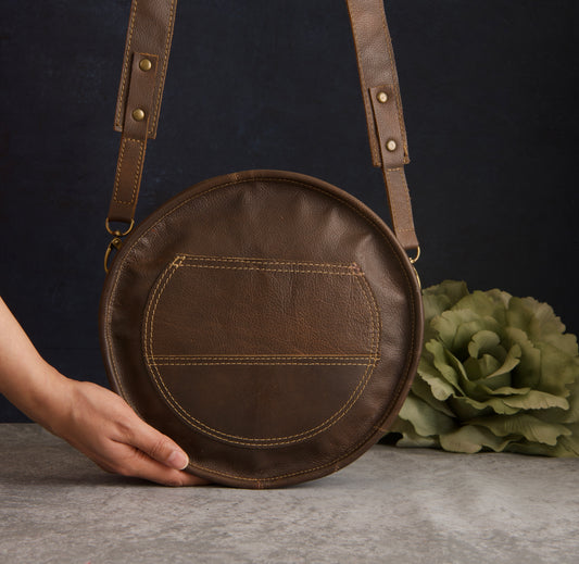 Soulmate Handpainted Rustic Leather Bag