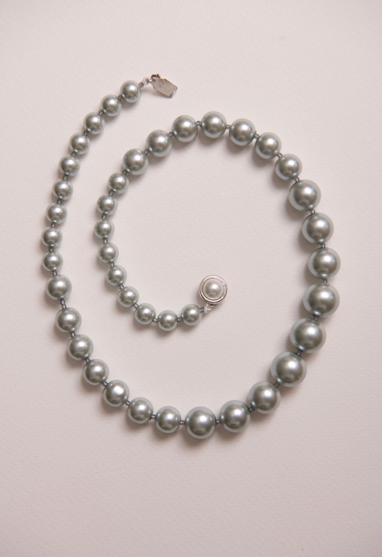 Silver Lining Graduated Pearls Necklace