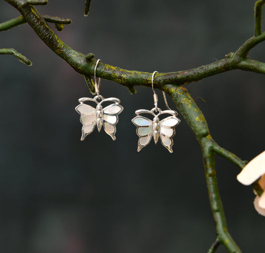 Mother-of-Pearl Butterfly Earrings