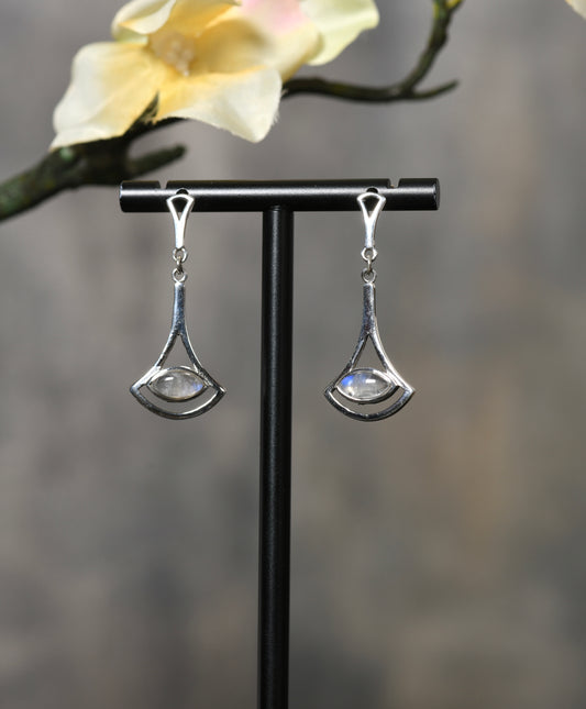 Moonstone Silver Earrings