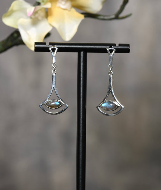 Labradorite Silver Earrings