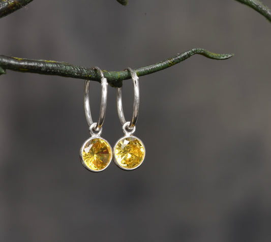 Charm Hoops Citrine