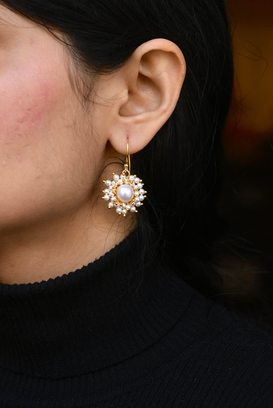 Pearl Blossom Earrings