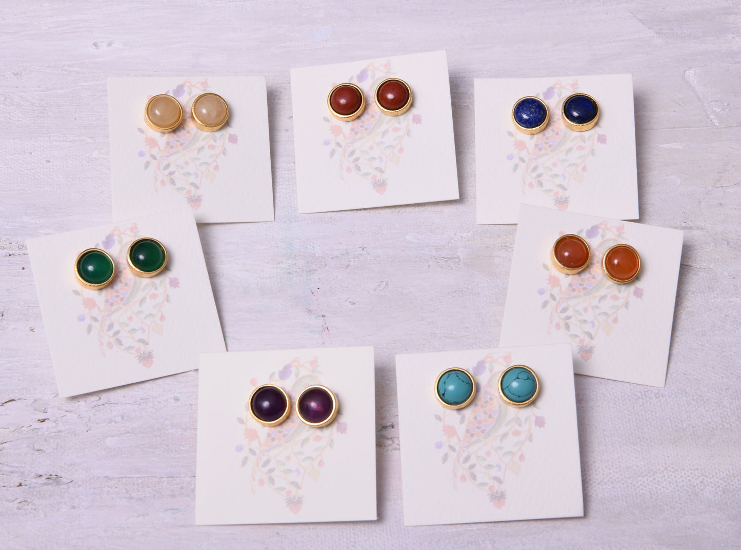 Heart Chakra Studs