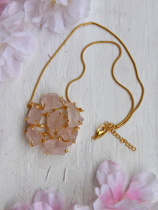 Galaxy Rose Quartz Necklace