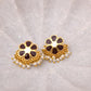 Mogra Studs (Burgundy)
