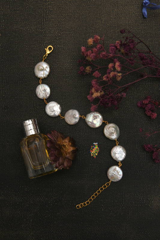 Gauhar Coin Pearl Bracelet