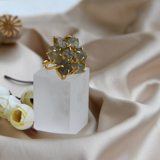 Labradorite Flower Ring