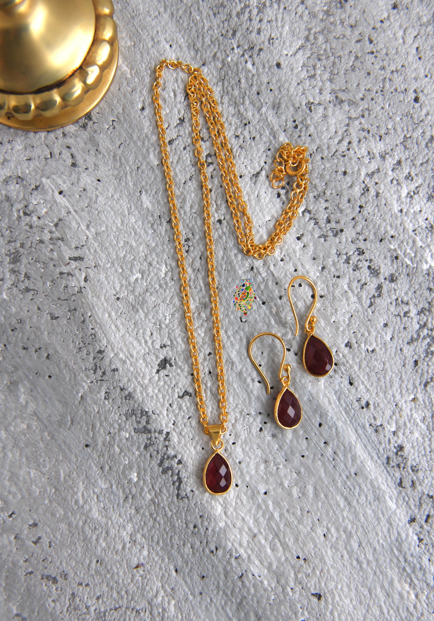 Ruby Minimal Pendant  Set