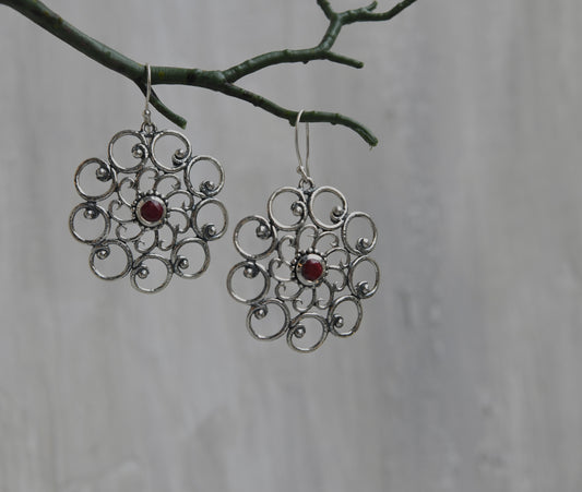 Ruby Wine Earrings