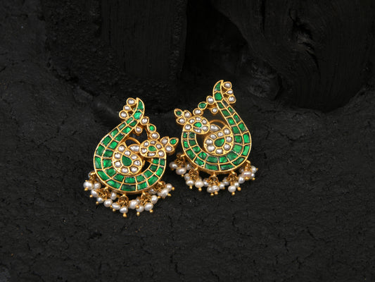 Kundan Dancing Peacocks Earrings