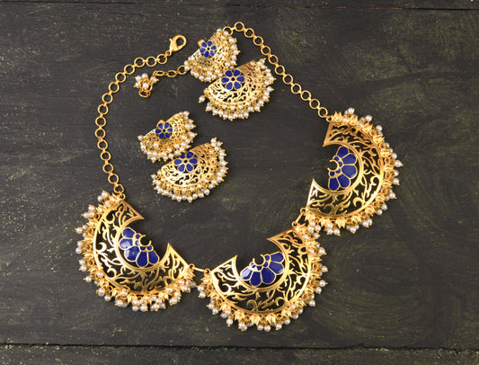 Maharani Necklace with Marigold Duet Earrings