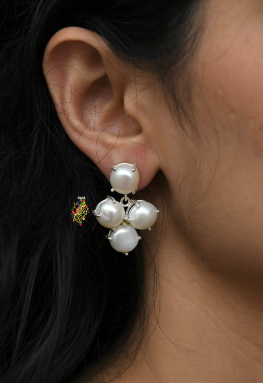 Pearl Quad Earrings (92.5 Silver)