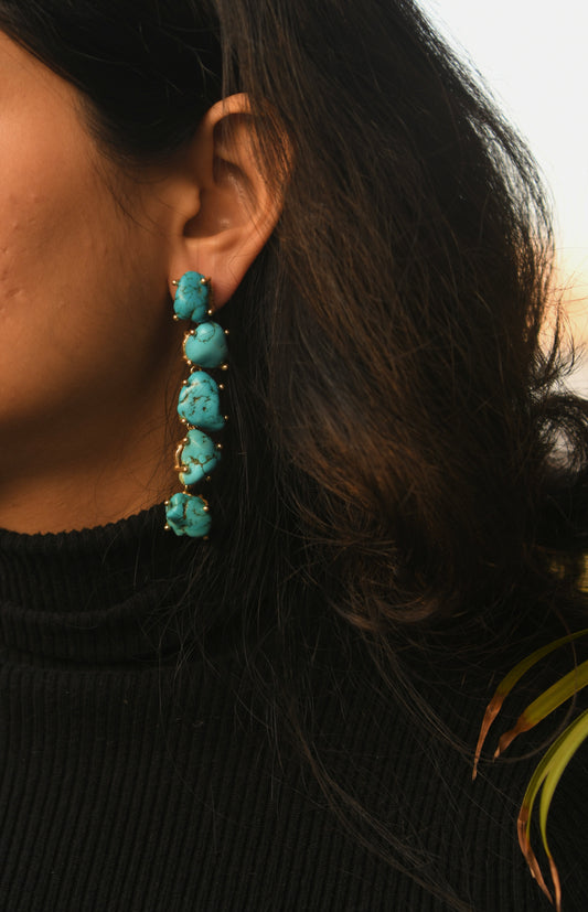 Natural Turquoise Danglers
