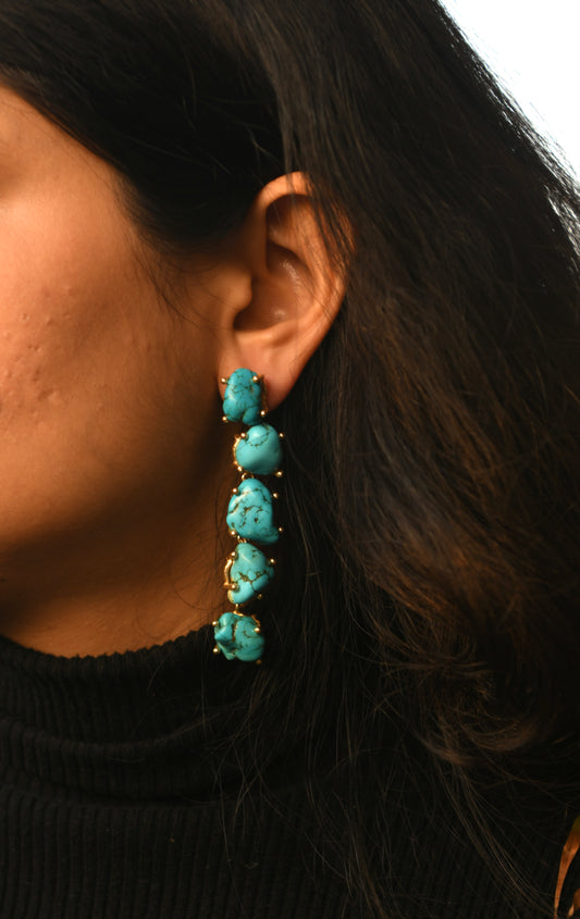 Natural Turquoise Danglers