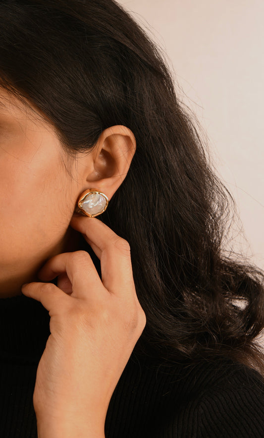 Baroque Pearl Studs