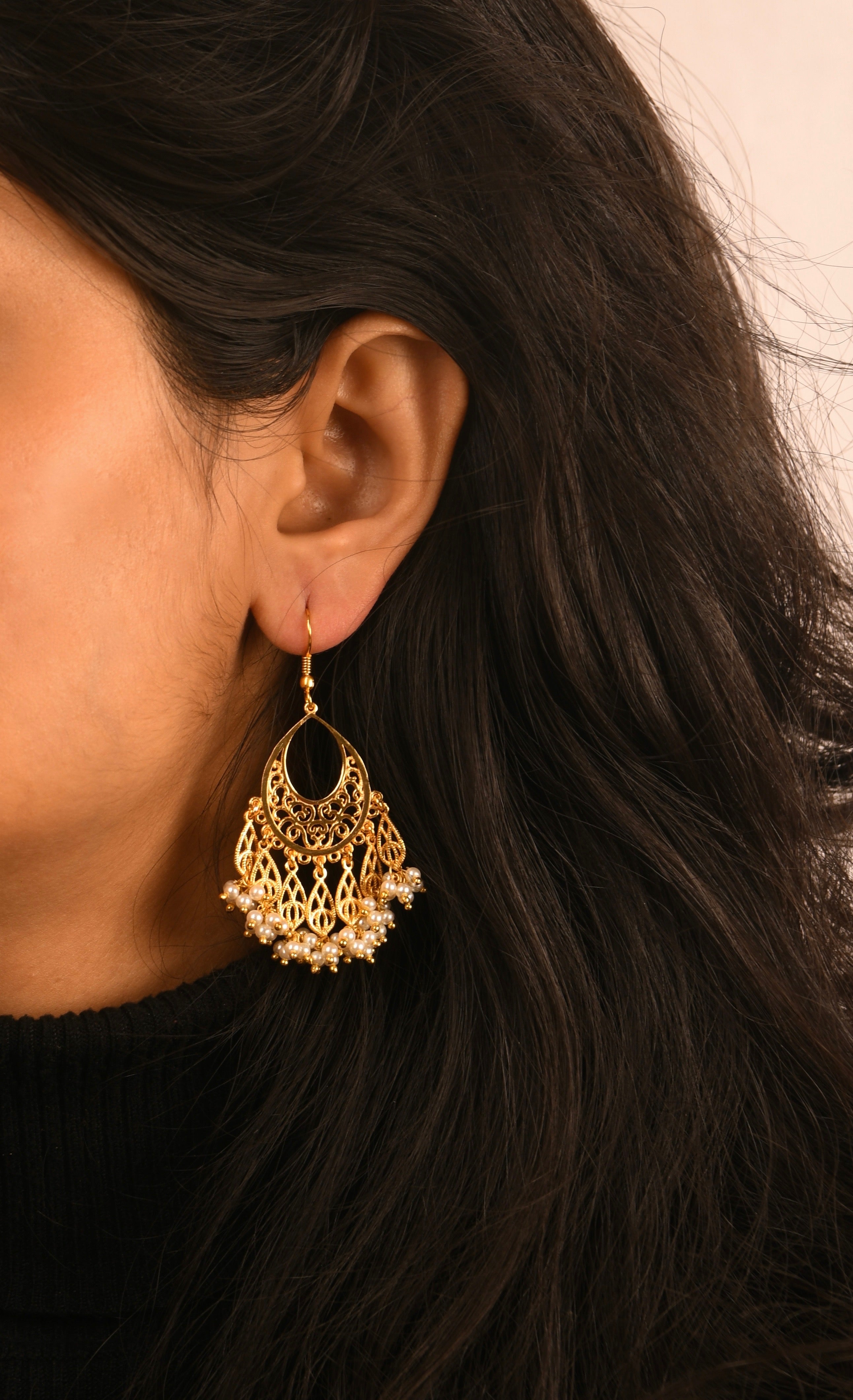 Buy Pearl Drop Earrings Indian Kundan Jewelry Bollywood Fashion Designer  Jewellery Gold Plated Ethnic Heritage Jewelry Women Earrings Online in India  - Etsy