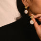 Floral Petal Pearl Earrings
