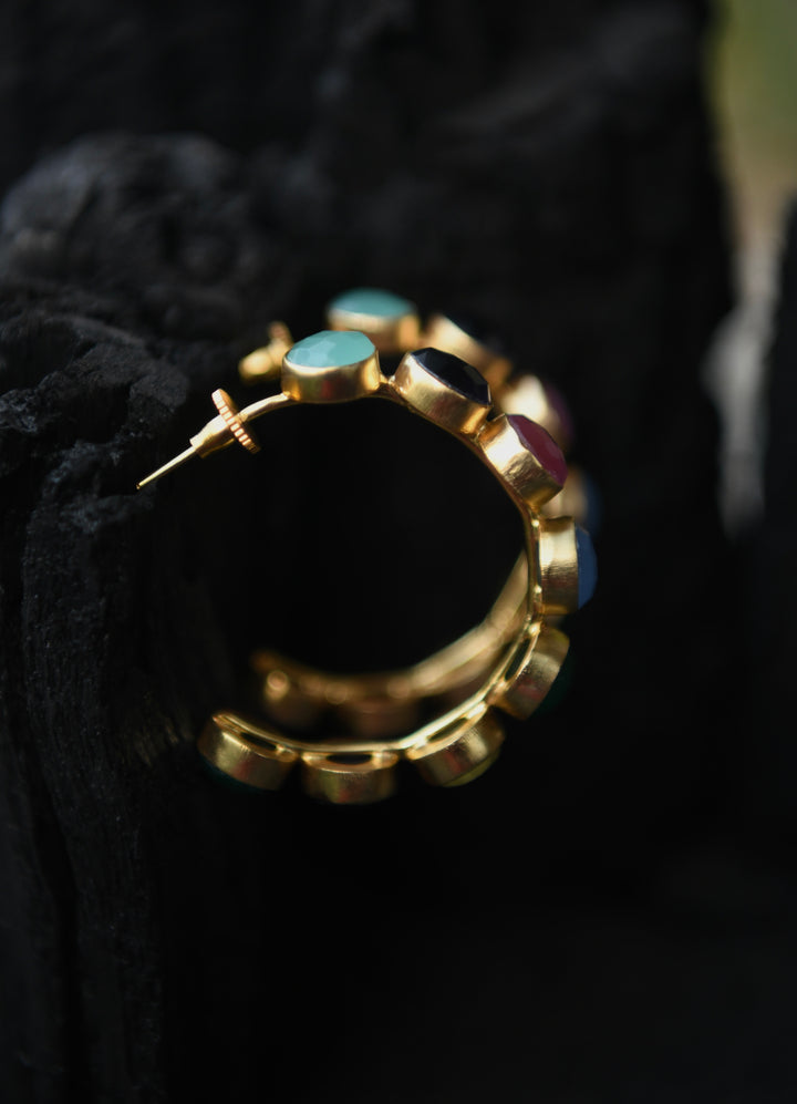 Radiant Splendor: Emily Rainbow Hoops By Totapari Jewellery