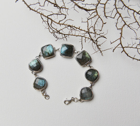 Silver Labradorite Bracelet I