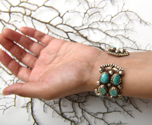 Turquoise Silver Cuff