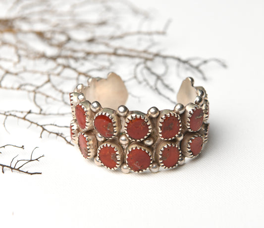 Carnelian Silver Cuff