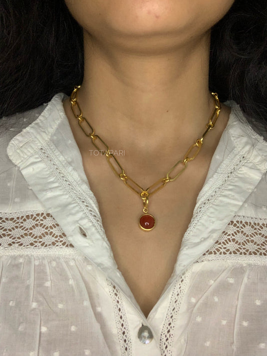 Sacral Chakra Linked Necklace