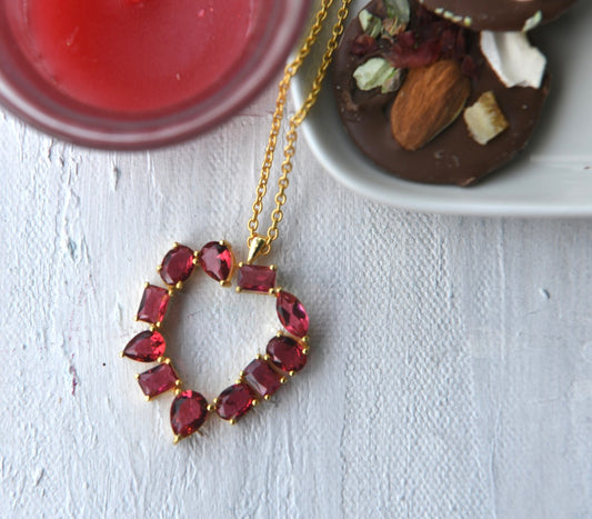 Heart of Rubies Necklace