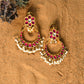 Kundan Floral Chaand Balis