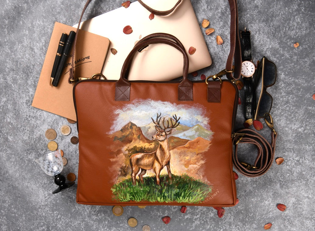 Antelope Laptop Bag (Handpainted)