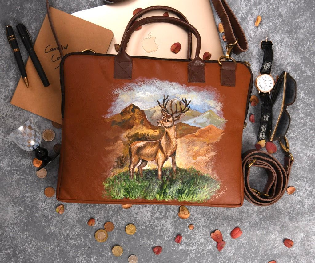Antelope Laptop Bag (Handpainted)