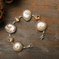 Citrine Ovals and Baroque Pearls Bracelet (925 Silver)