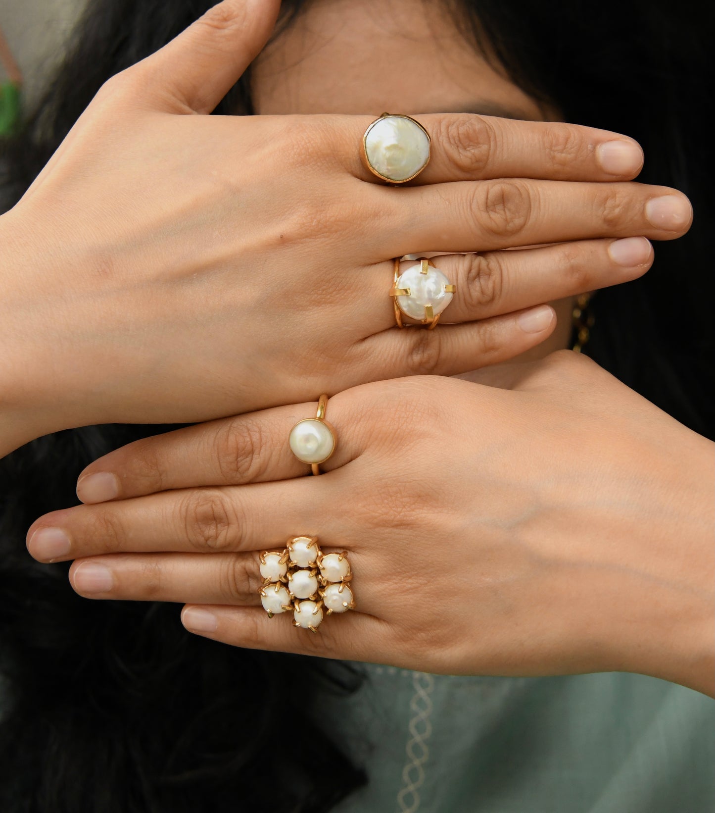Baroque Pearl Bloom Ring
