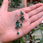 Green Flower Stone Earrings
