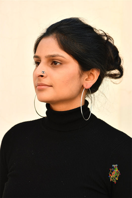 Oversized Silver Hoops