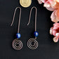 Lapis Spiral Earrings